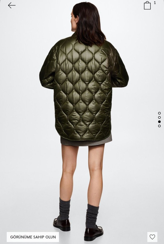 Kadın Haki Mini Kısa Mont - Görsel 4