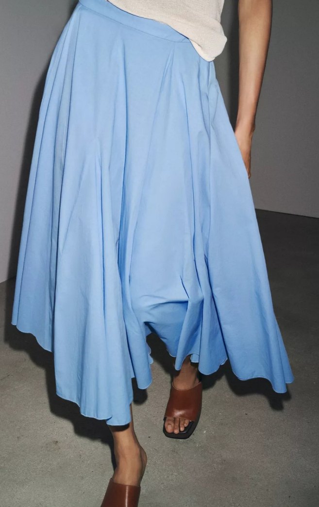 zara volanlı etek - Görsel 4