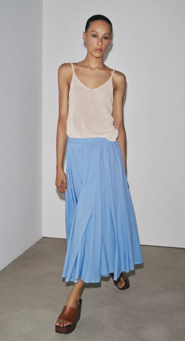 zara volanlı etek - Görsel 2