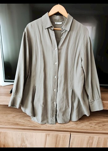 Zara  Keten Gömlek - Görsel 4