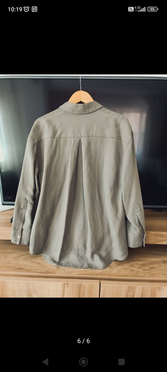 Zara  Keten Gömlek - Görsel 5