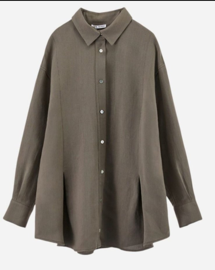 Zara  Keten Gömlek - Görsel 2