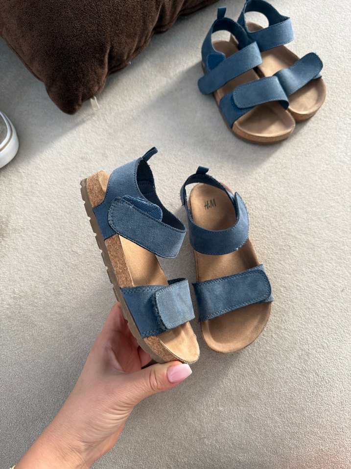 Mavi Erkek Çocuk Cırt Cırtlı Terlik - Görsel 2