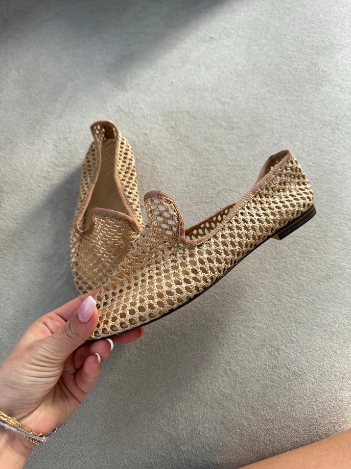 Hasır Makosen Bej Örgü Kadın Espadril - Görsel 3