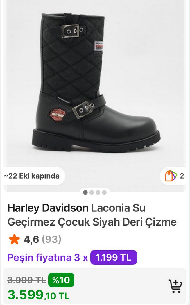 Harley çocuk çizme - Görsel 5