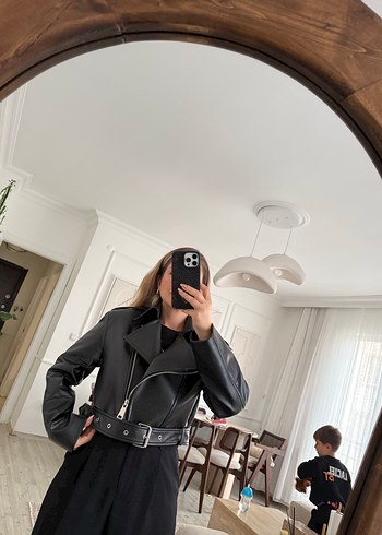 Deri Biker Ceket - Görsel 2