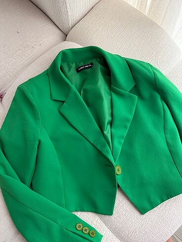 m Beden yeşil Renk Crop ceket