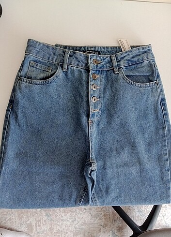 m Beden mavi Renk Mavi Kot Mom Jean