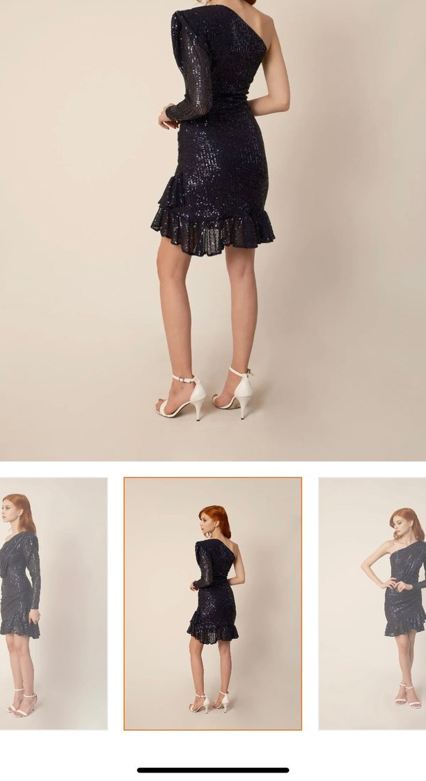 Pul payet abiye elbise - Görsel 4