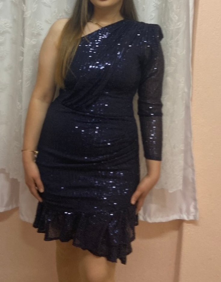 Pul payet abiye elbise - Görsel 2