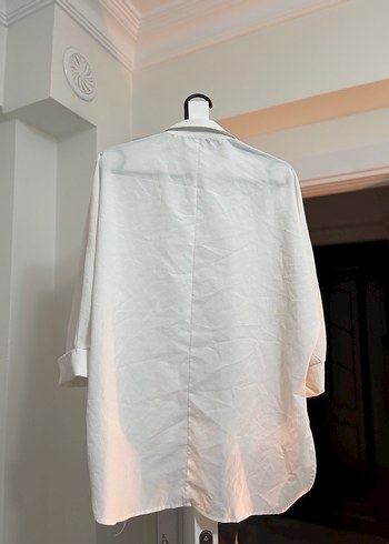s Beden Beyaz Oversize Gömlek