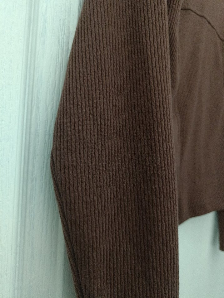 Kahverengi Kadın Boğazlı Triko Kazak - Görsel 4