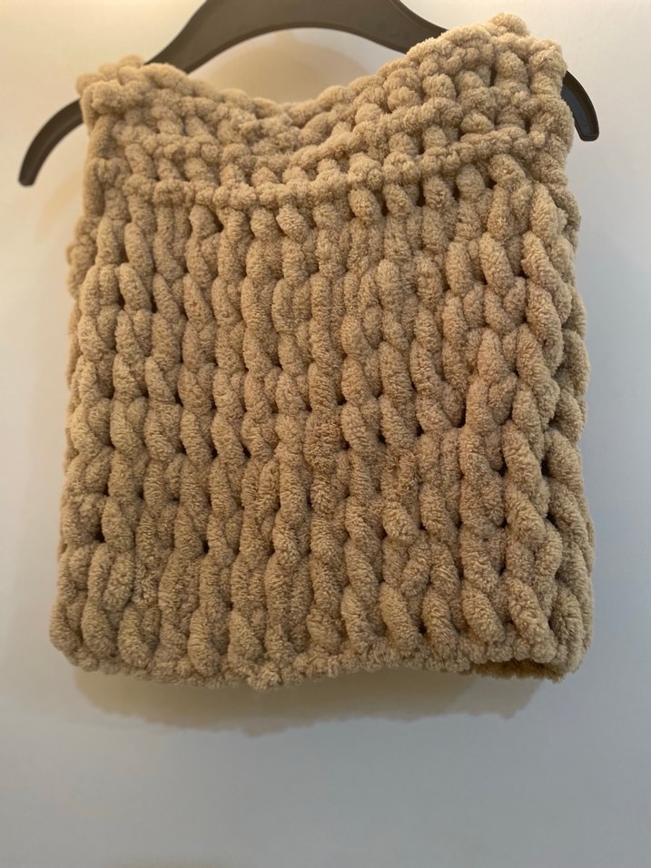 Kız Çocuk Bohem Örgü Kolsuz Bej Yelek - Görsel 3