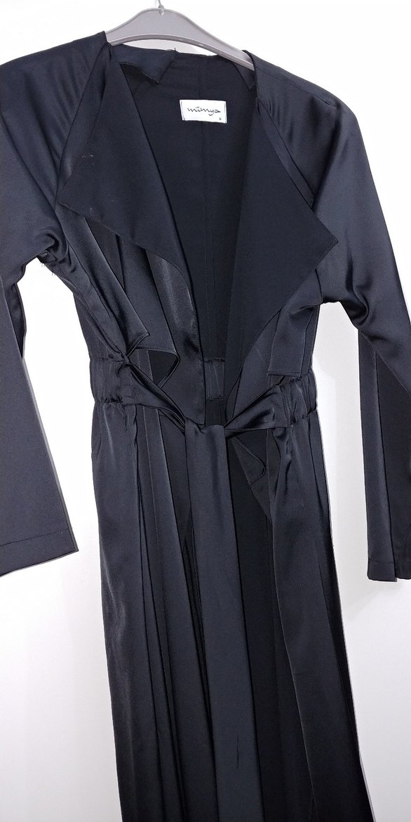 Siyah Uzun Kadın Goth Kaban - Görsel 3