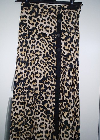 Leopar Desenli Uzun Kemerli Kadın Etek - Görsel 2