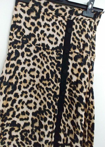 Leopar Desenli Uzun Kemerli Kadın Etek - Görsel 5