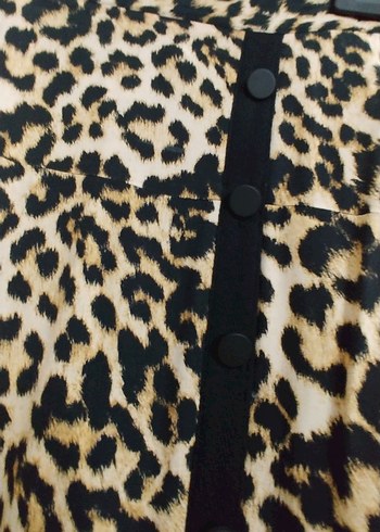 Leopar Desenli Uzun Kemerli Kadın Etek - Görsel 6