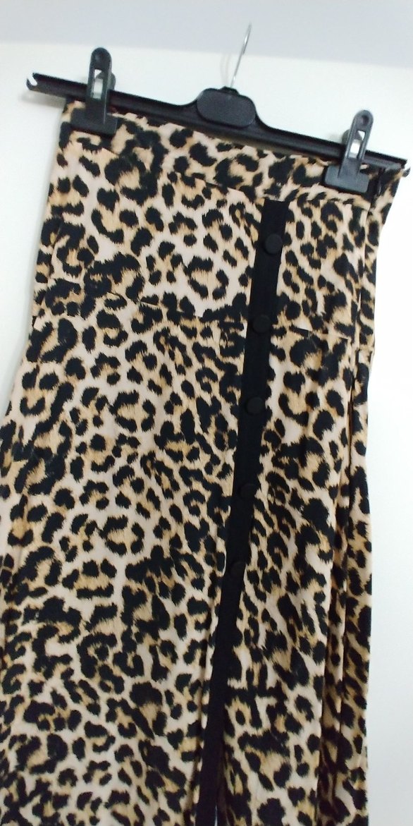 Leopar Desenli Uzun Kemerli Kadın Etek - Görsel 5