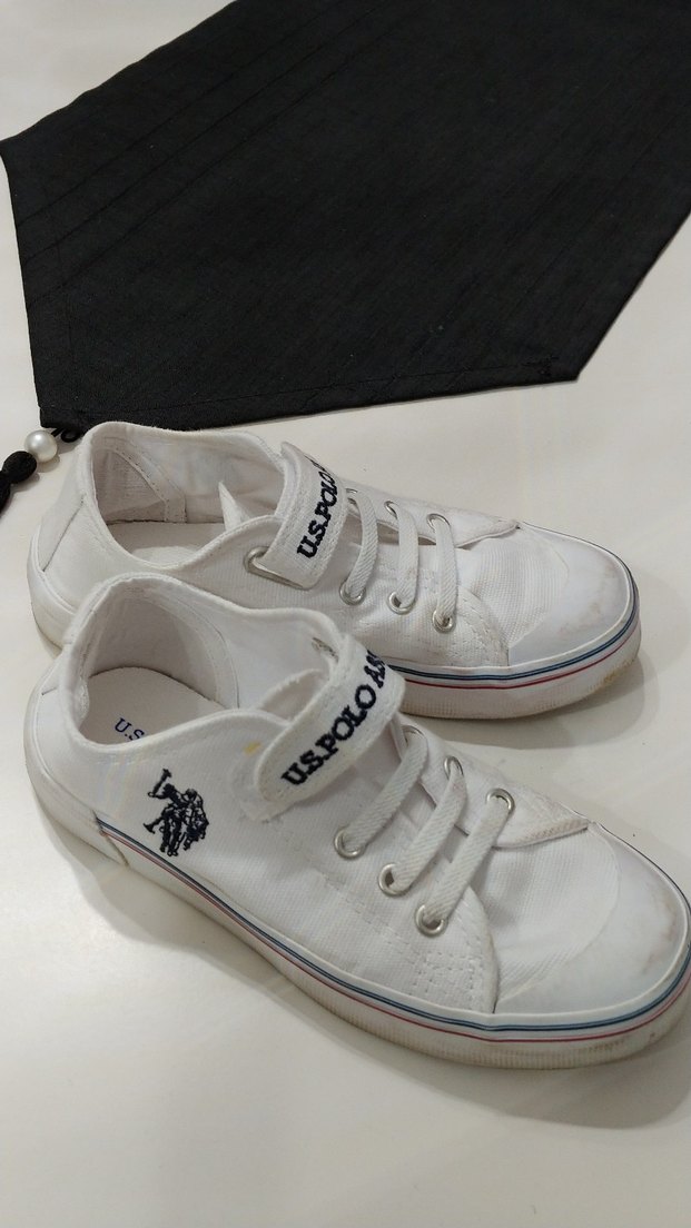 Beyaz Erkek Çocuk Spor Ayakkabı Velcro - Görsel 4