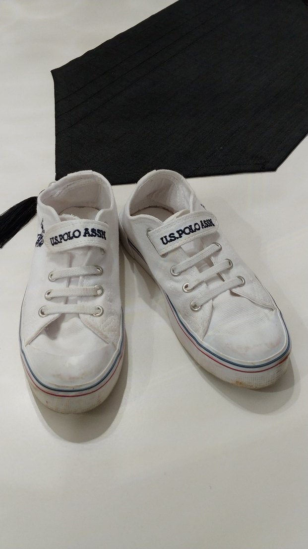 Beyaz Erkek Çocuk Spor Ayakkabı Velcro - Görsel 3