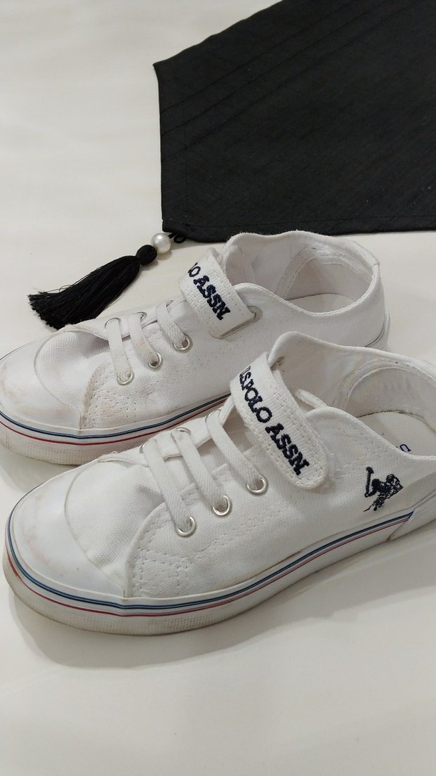 Beyaz Erkek Çocuk Spor Ayakkabı Velcro - Görsel 2