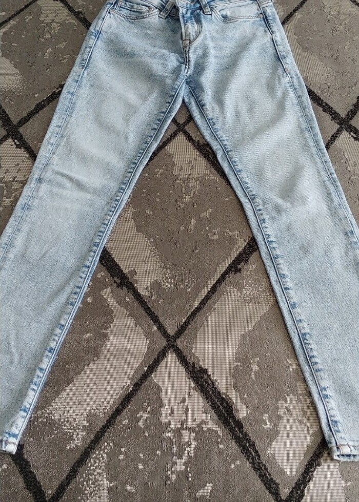 Mavi jeans kot pantolon - Görsel 2