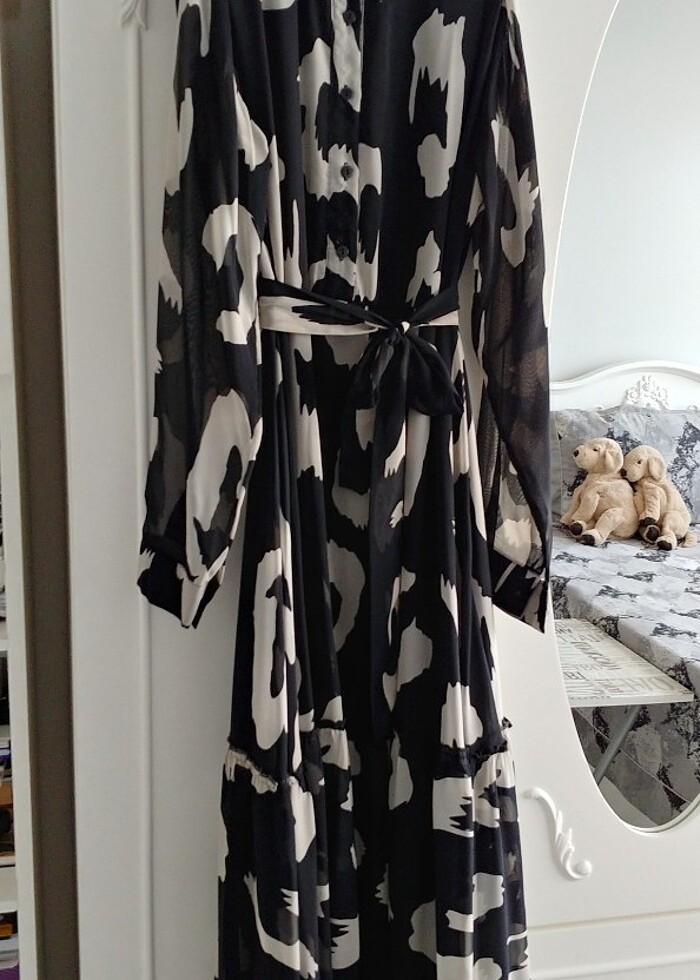 Uzun şifon elbise - Görsel 2