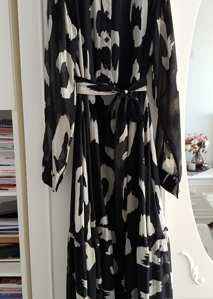 Uzun şifon elbise - Görsel 3