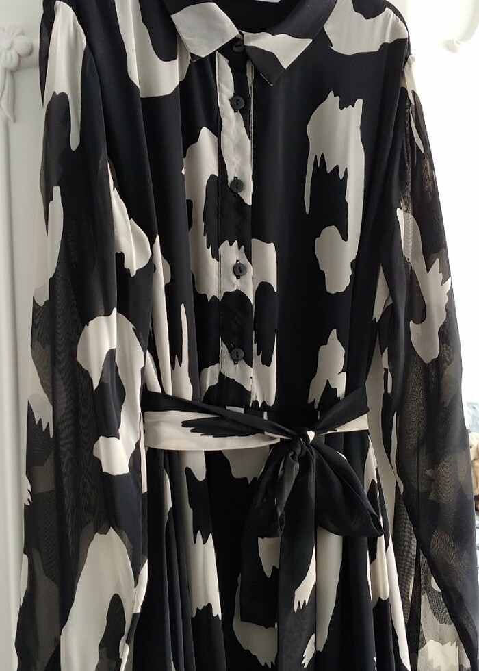 Uzun şifon elbise - Görsel 5