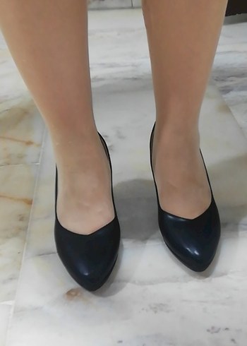 Diğer Siyah Minimalist Stiletto Topuklu Kadın Ayakkabı