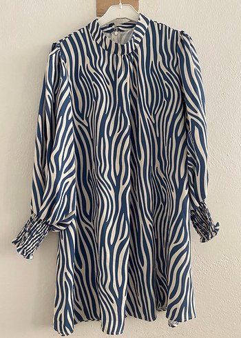 Diğer Zebra Desenli Mavi Tunik