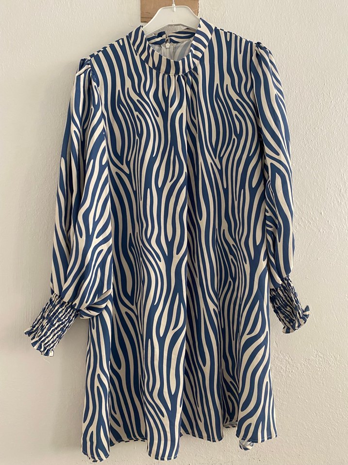 Zebra Desenli Mavi Tunik - Görsel 2