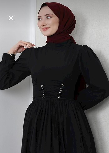 s Beden Siyah Uzun Elbise