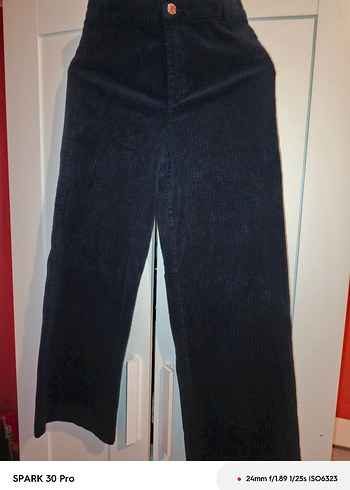 Lacivert Hamile Kadife Pantolon - Görsel 2