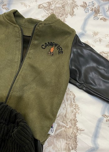 HelloBaby Khaki Fermuarlı Bebek Erkek Takım