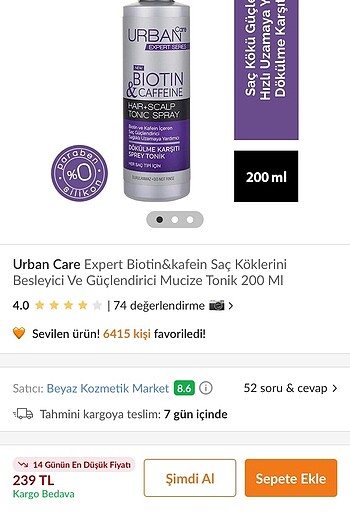 Beden Urban Care Saç Toniği