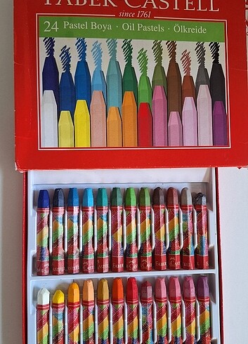 24 renk faber castell pastel boya