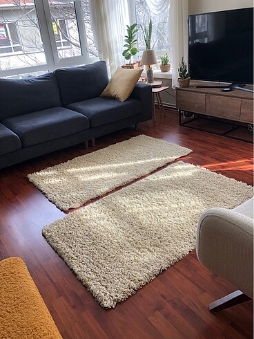 Shaggy halı 80x150cm krem rengi