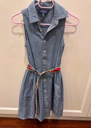 Kız Çocuk Denim Kolsuz Elbise