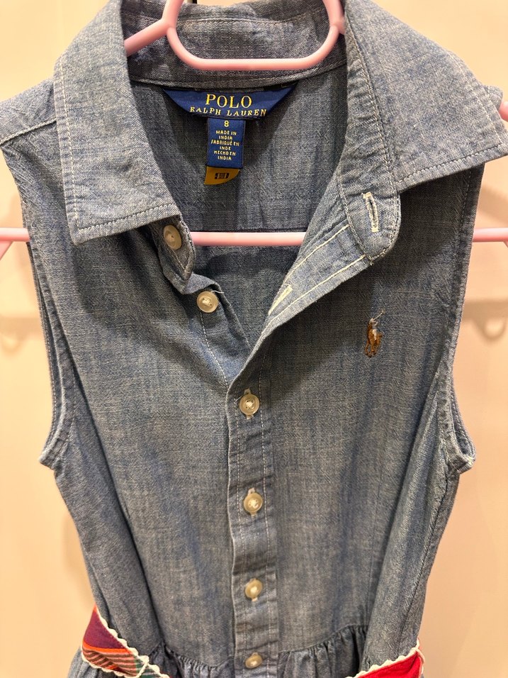 Kız Çocuk Denim Kolsuz Elbise - Görsel 2