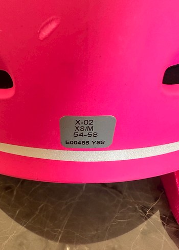 Pembe Baskılı Biker Kask Velcro Detaylı - Görsel 2
