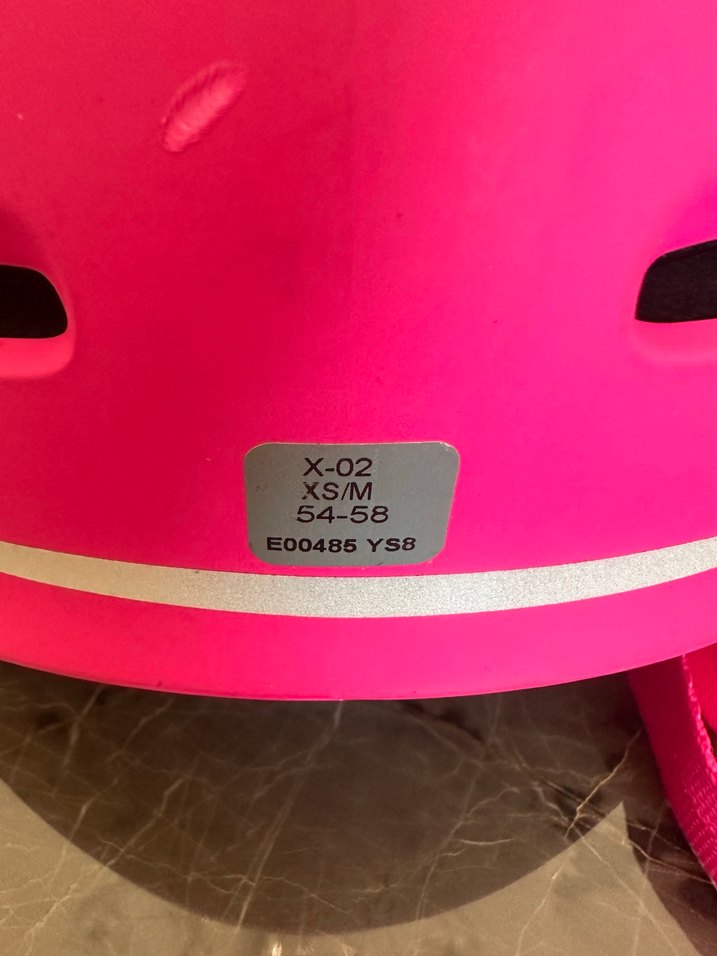 Pembe Baskılı Biker Kask Velcro Detaylı - Görsel 2
