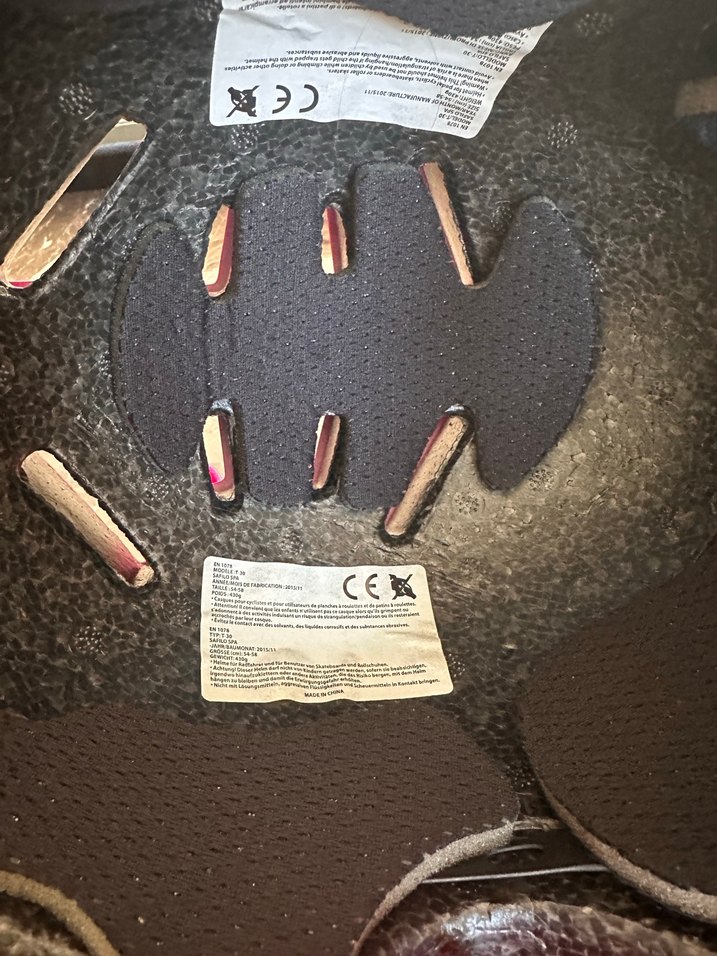 Pembe Baskılı Biker Kask Velcro Detaylı - Görsel 4