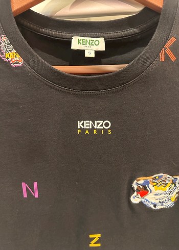 Kenzo Siyah Baskılı Kısa Kollu Kadın Tişört - Görsel 2