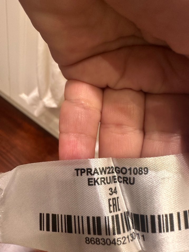 Beyaz Fırfırlı Uzun Kollu Keten Gömlek - Görsel 3