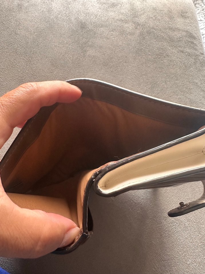 Kahverengi Deri Kadın Cüzdanı coach markalı - Görsel 4