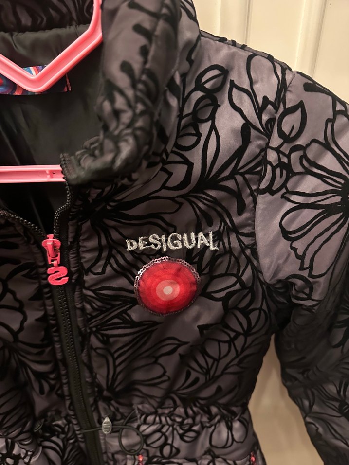 Desigual Baskılı Siyah Kız Çocuk Mont 8/9 yaş - Görsel 2