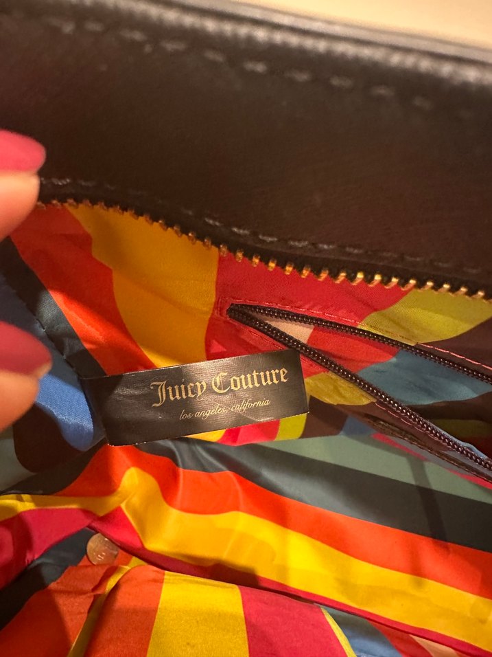 Siyah Deri Püsküllü  Çantası.juicy couture markalı - Görsel 3