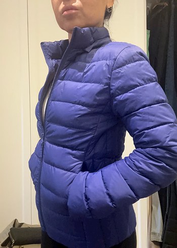 Kadın Lacivert Kapitone Kısa Kışlık Mont - Görsel 2