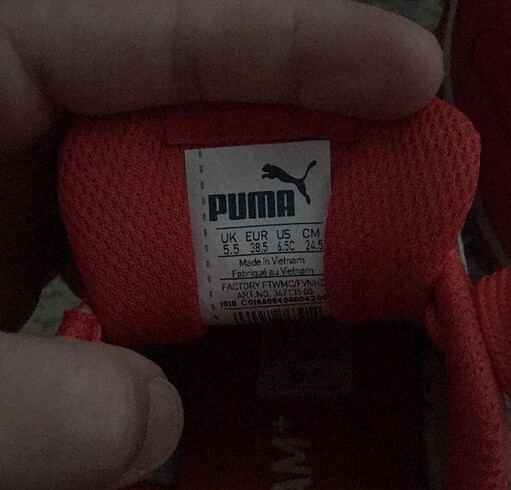 38,5 Beden Puma ayakkabı